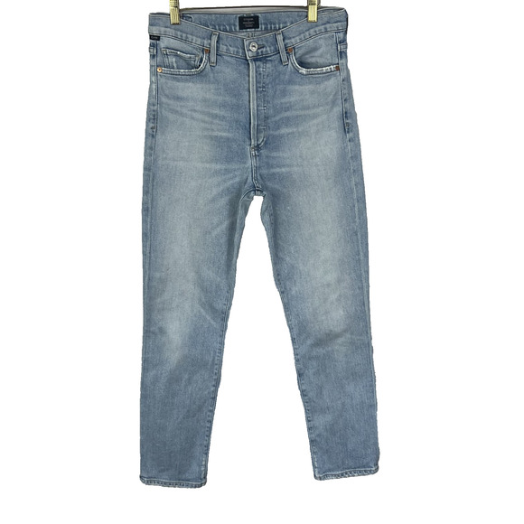 Citizens Of Humanity Denim - Citizens Of Humanity Jeans 28 Olivia Crop Blue Denim High Rise Slim Button Fly
